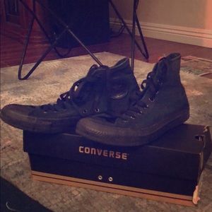 Vintage ALL black high tops